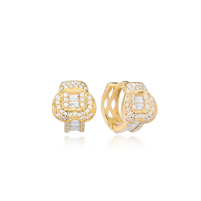 Belt Buckle Hoop Earrings