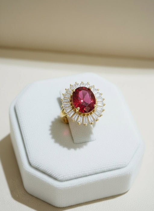 Cocktail Ring Ruby CZ