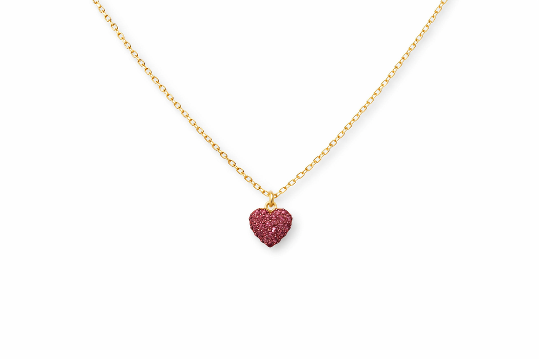 Mini Heart  Ruby CZ
