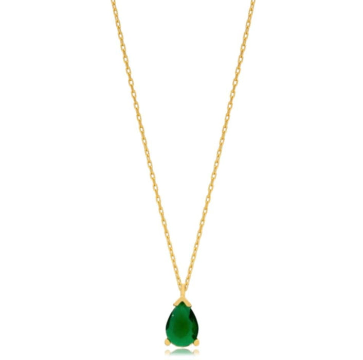 Green Pear Shape Necklace