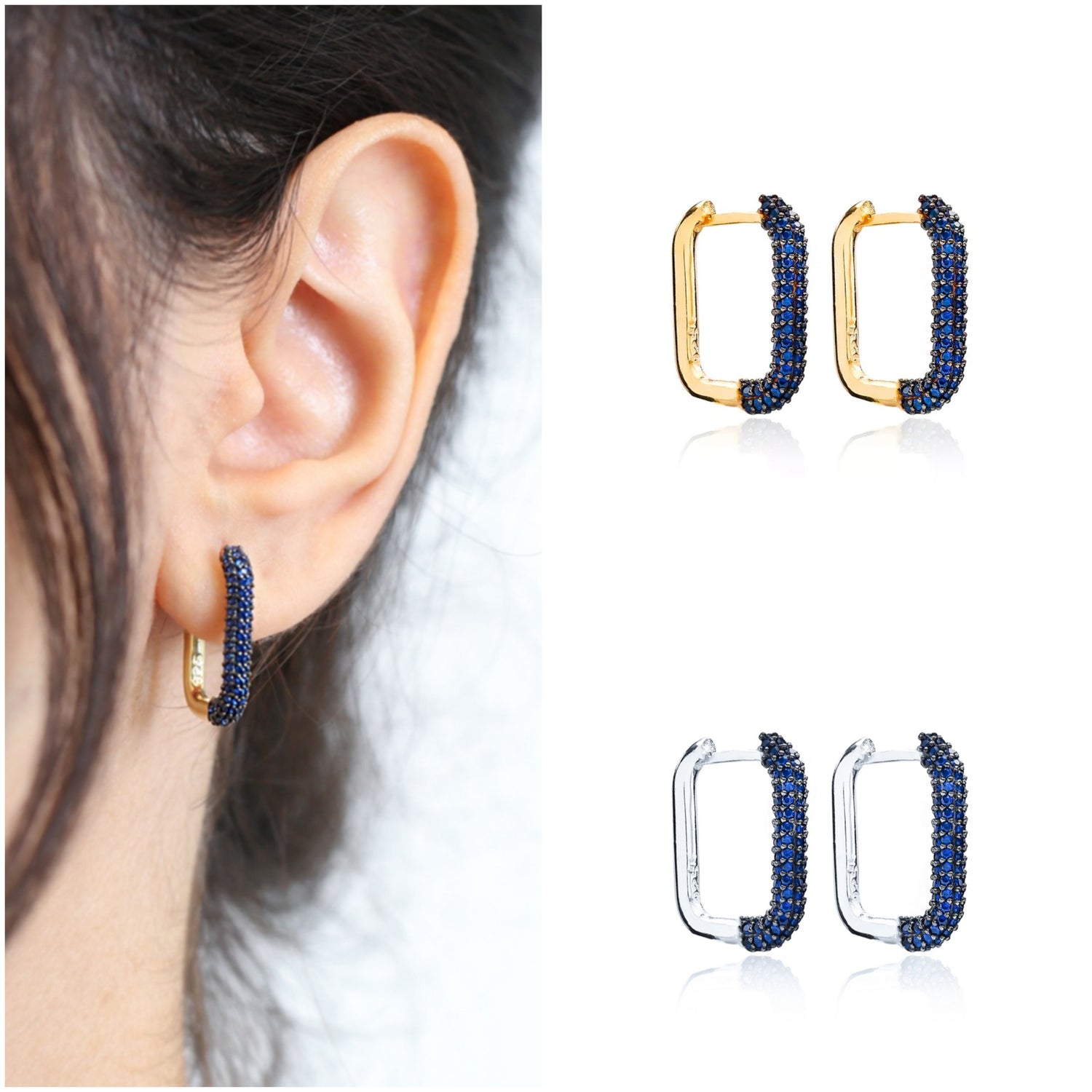 Elegant Handcrafted Sapphire Earrings