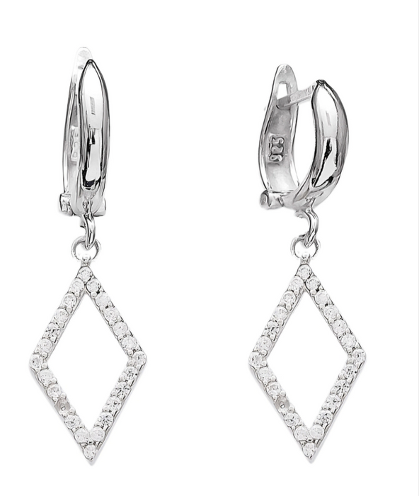Rhombus Drop Earrings