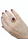 Silver 925 Gold Plated Red Ruby