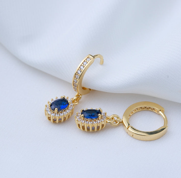 Sapphire Hoop Earrings