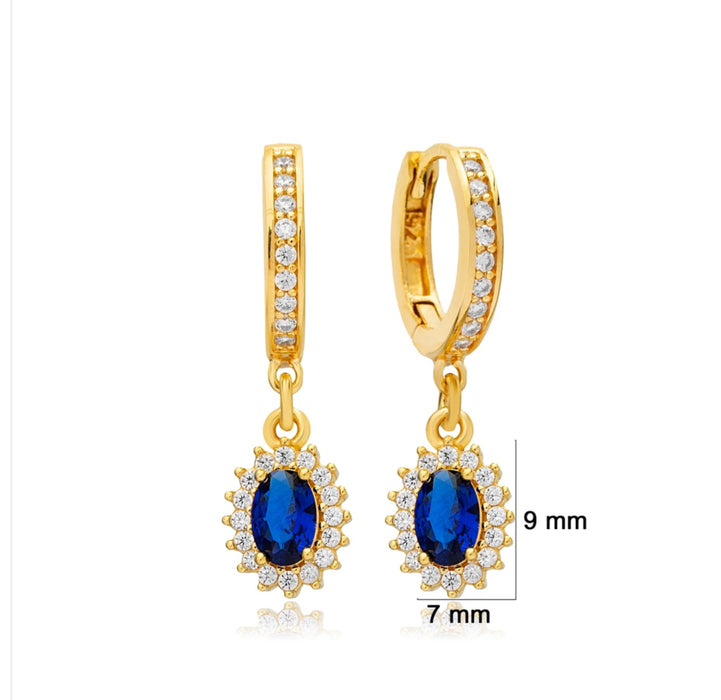 Sapphire Hoop Earrings