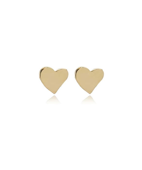 14k Gold Heart Stud