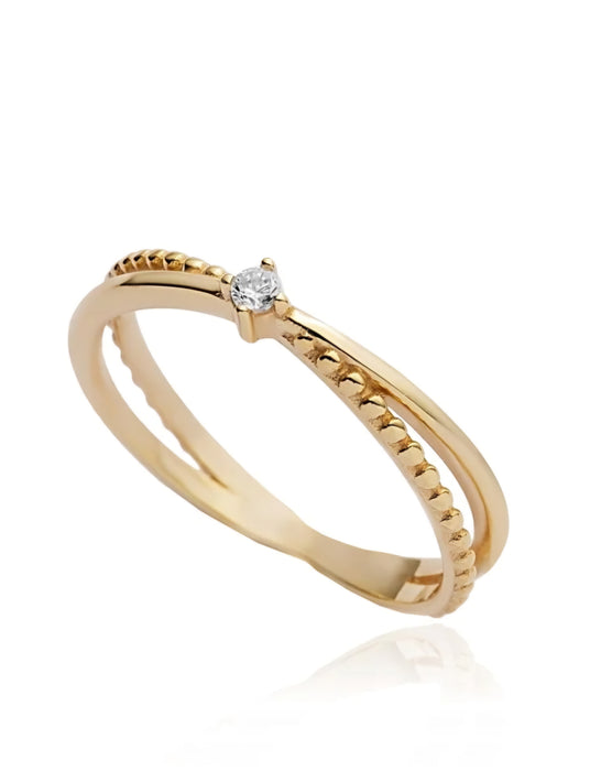 14k Gold Dainty Design Ring