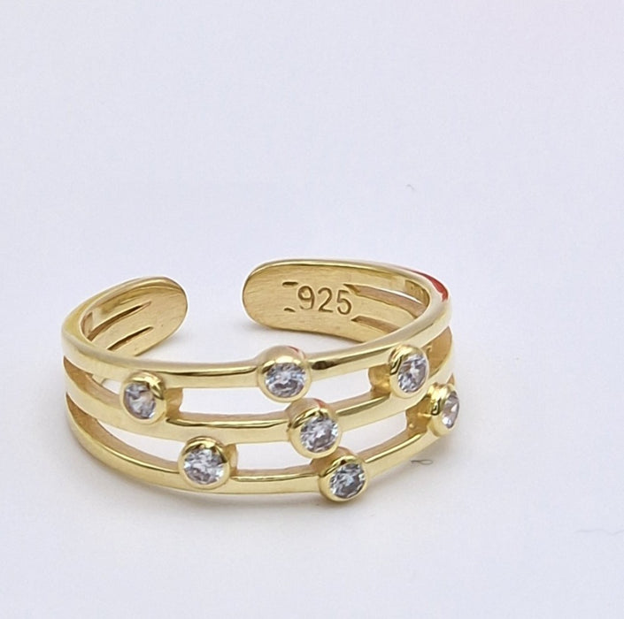 Three Rows Adjustable Ring