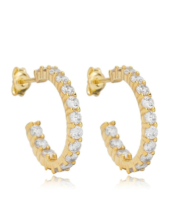 Elegant Zircon Hoop Earrings