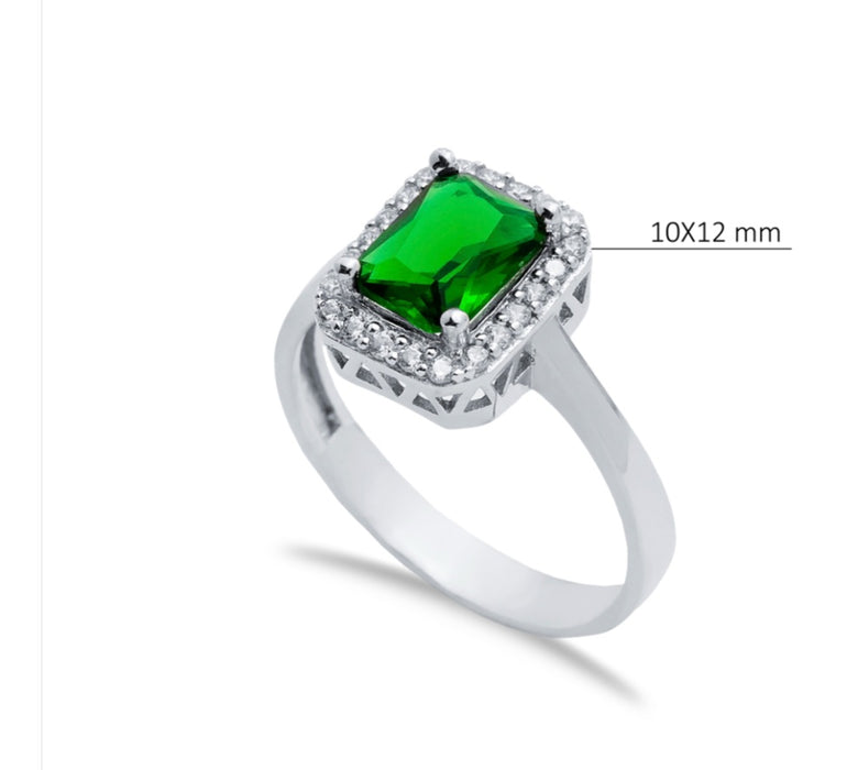 Rectangle Design Emerald Stone