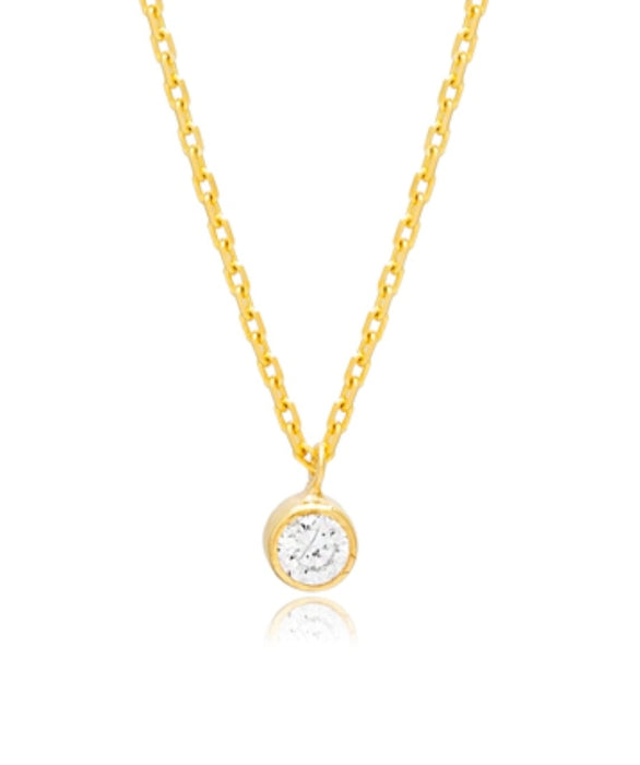 Mini Bezel Stone Necklace