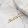 Elegant Necklace Y Design Zircon Stone Silver Gold and Rhodium Plated