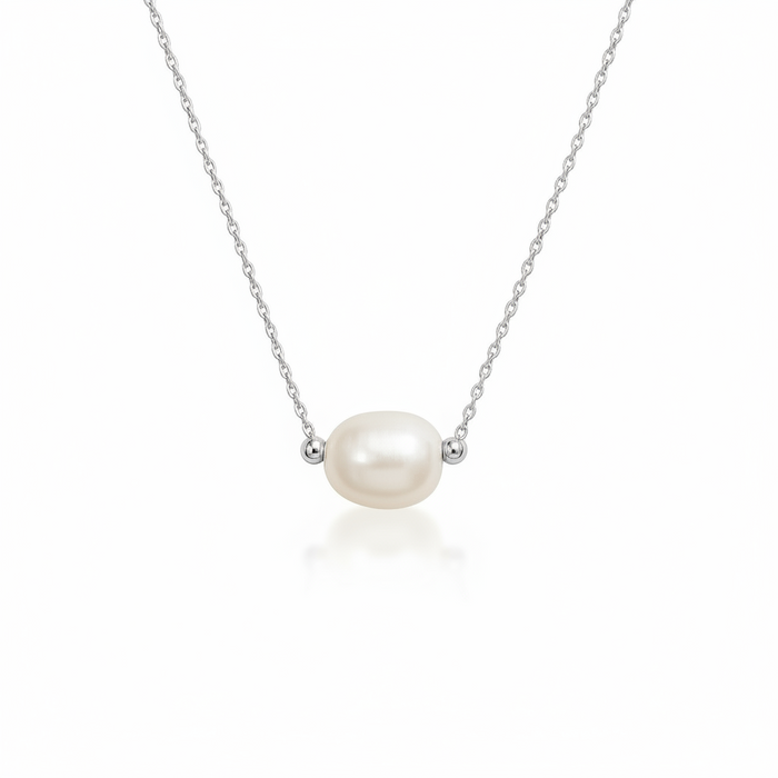 Single Pearl Pendant Necklace
