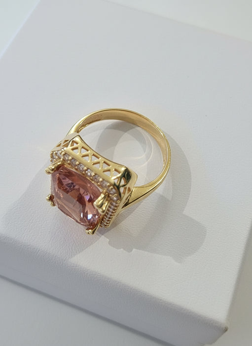 Cushion Cut Zultanite Halo Ring