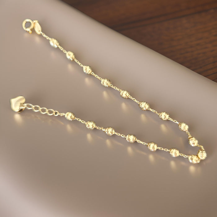 14k Gold Ball Bracelet