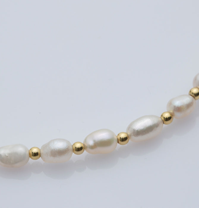 Natural Pearl Silver Necklace