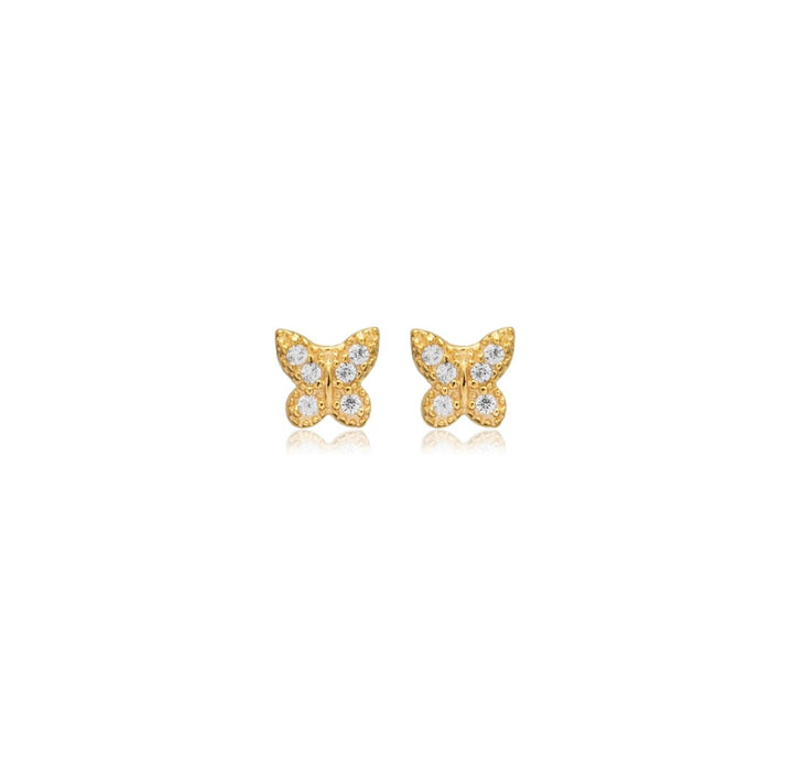 Butterfly CZ 925 Sterling Silver Stud Earrings