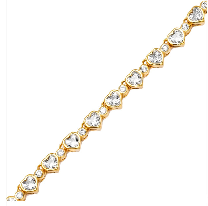 Heart Zircon Stone Bracelet