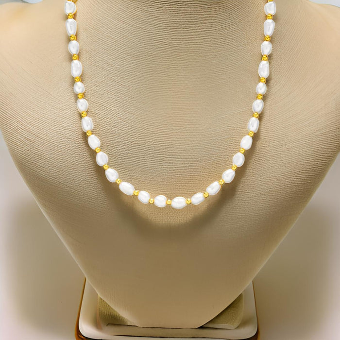 Natural Pearl Silver Necklace