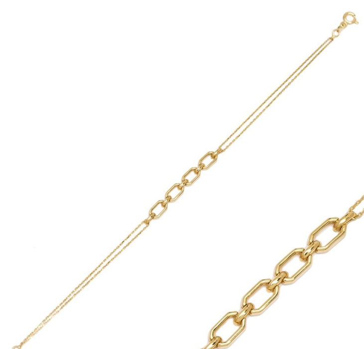 14k  Gold Chain Design Bracelet