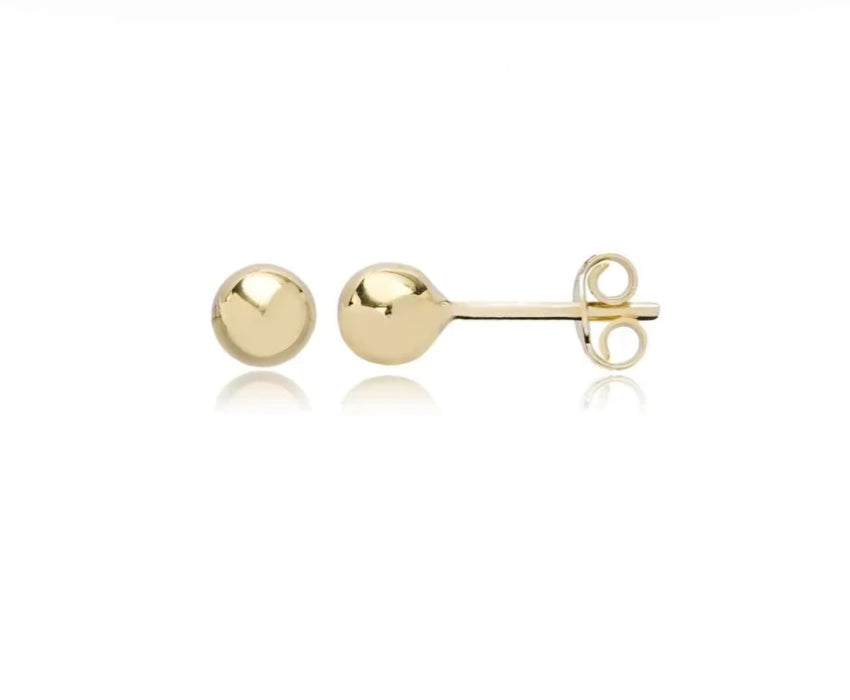 14k Gold Ball Stud Earring