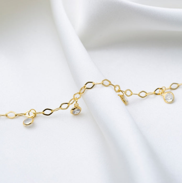 Trendy Droplet CZ Anklet
