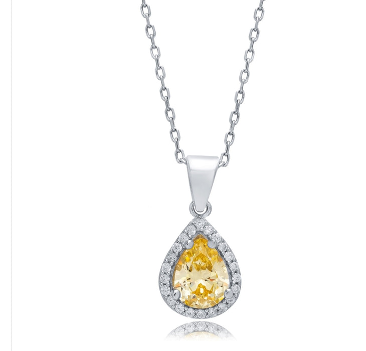 Citrine Pear Charm