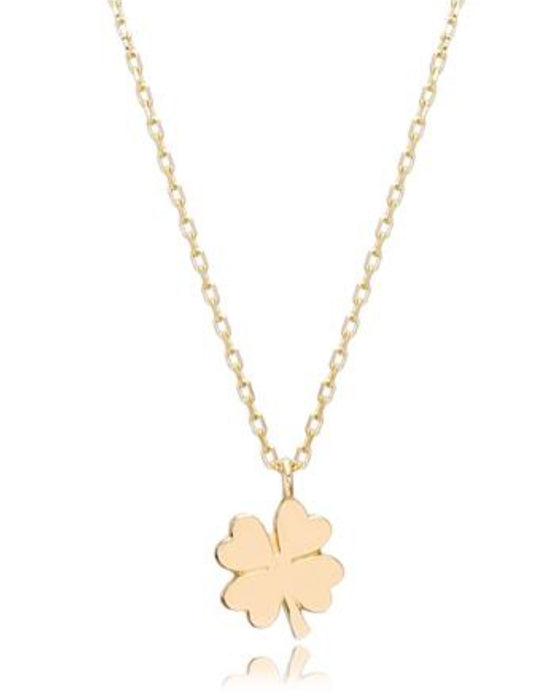 14k  Gold Clover Pendant