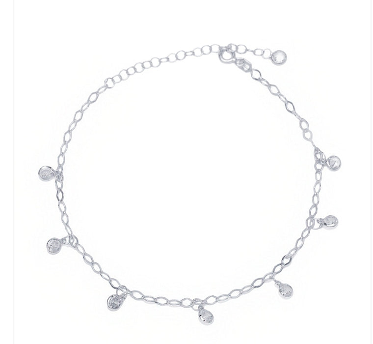 Trendy Droplet CZ Anklet