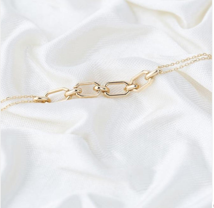 14k  Gold Chain Design Bracelet