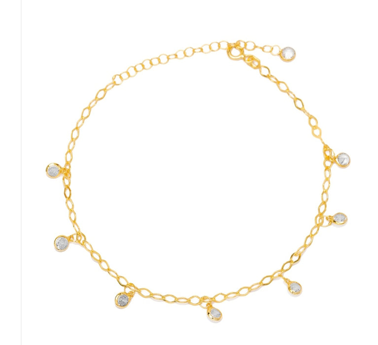 Trendy Droplet CZ Anklet
