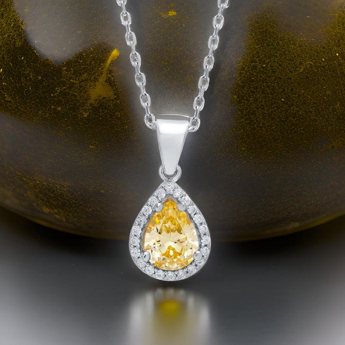 Citrine Pear Charm