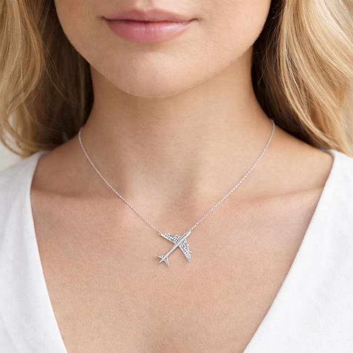 Airplane Design Pedant Necklace