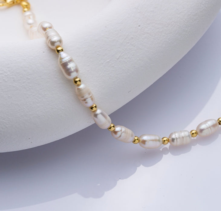 Natural Pearl Silver Necklace