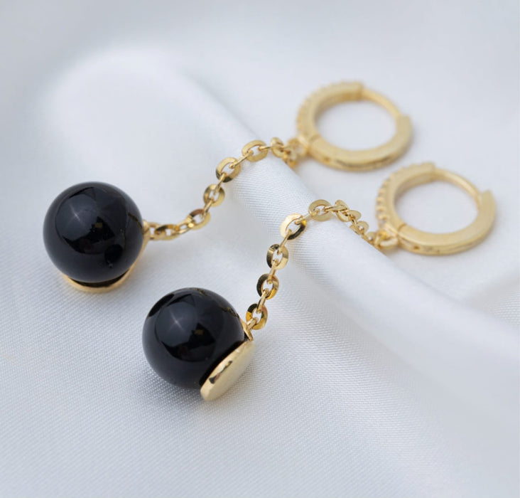 Mallorca Black Pearl Earrings