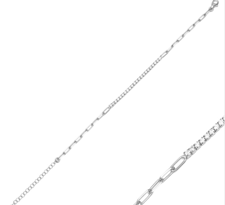 Paperclip Tennis Bracelet