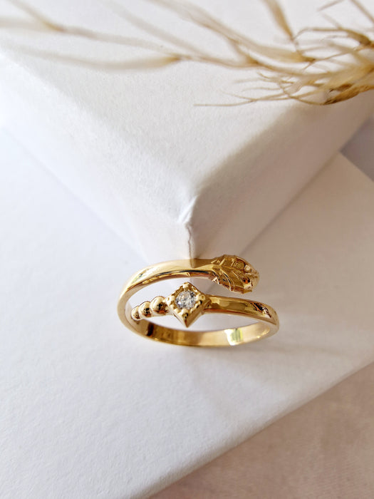 14k Gold Adjustable Fine Ring