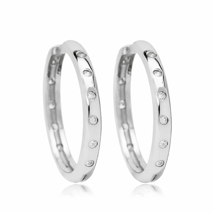 Classic CZ Hoop Earrings