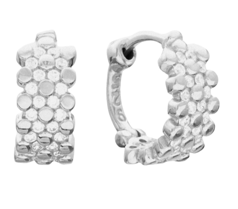 Bubble Huggie Hoop Earrings