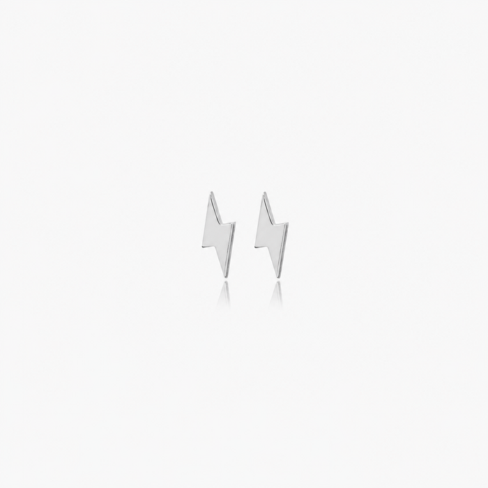 Lightning Bolt 925 Sterling Silver Stud Earrings