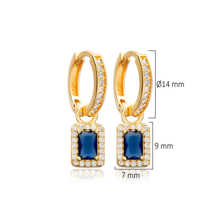 Luxury Design Sapphire Earrings