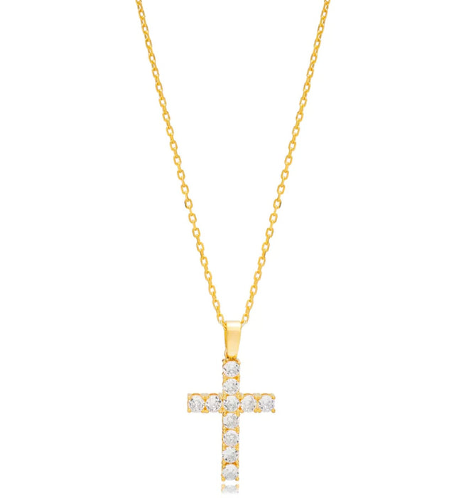 Clear Zircon Cross