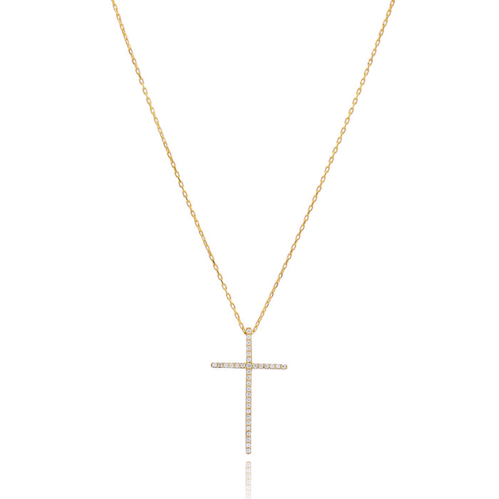 14k Gold Cross  Necklace