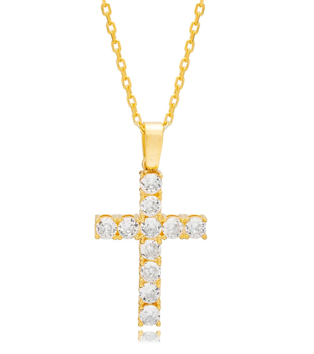 Clear Zircon Cross