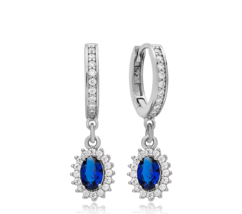 Sapphire Hoop Earrings