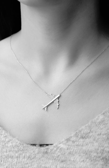 Airplane Design Pedant Necklace