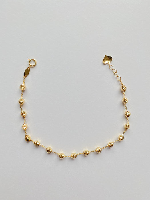 14k Gold Ball Bracelet