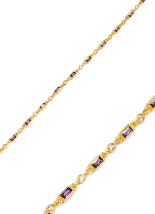 Baguette Amethyst Bracelet