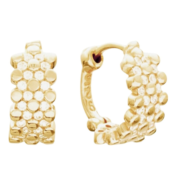 Bubble Huggie Hoop Earrings