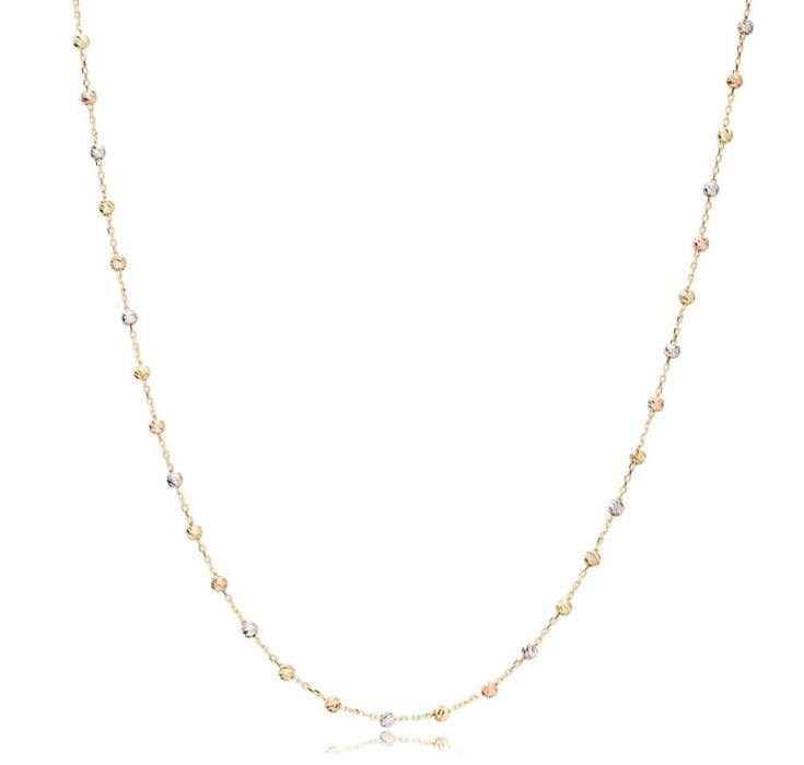 14k Gold Tri-Colour  Necklace